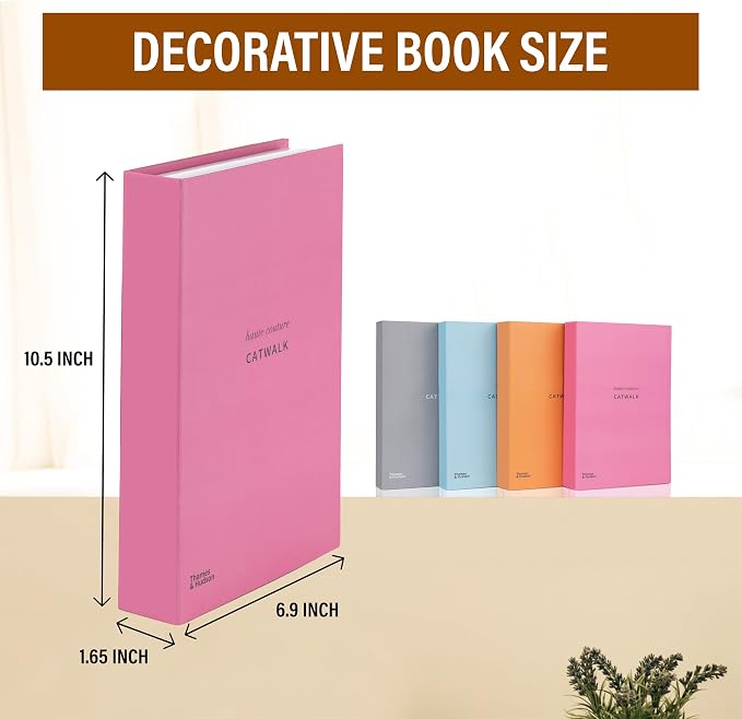 4 Pcs Decorative Books | Faux Modern Coffee Table & Shelf Decor | Sleek Minimalist Look for Living Room, Office and Entryway - Not Real, Tool-Free 2-Min Setup - Image 3