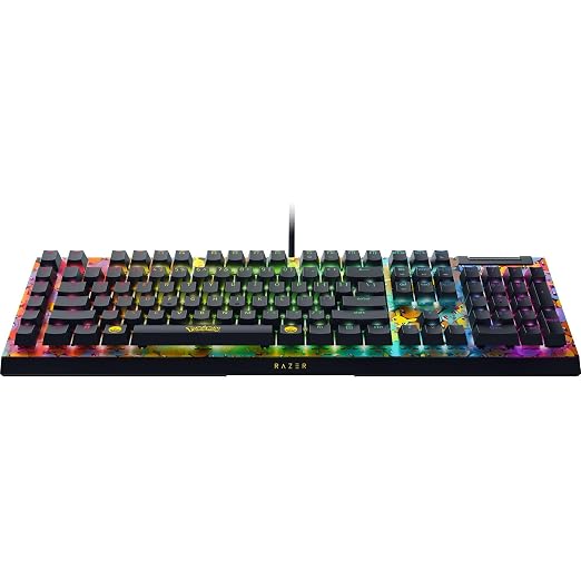Razer BlackWidow V4 X Mechanical Gaming Keyboard, Pokémon Edition | Green Switches Tactile & Clicky, 6 Macro Keys, Chroma RGB, Doubleshot ABS Keycaps, Sound Dampening & Stabilizers - Image 9
