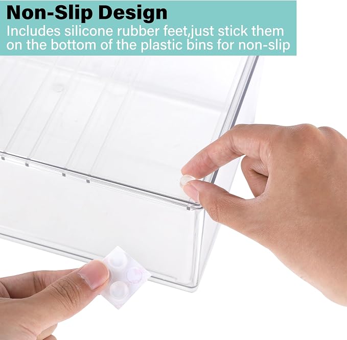 Prsildan Acrylic Makeup Organizer, 3 Pack Stackable Clear Storage Drawers for Baby Bottles Desk Organizers with 3 Drawers for Countertop Vanity Nursery Modular System for Cosmetics Jewelry - Image 6