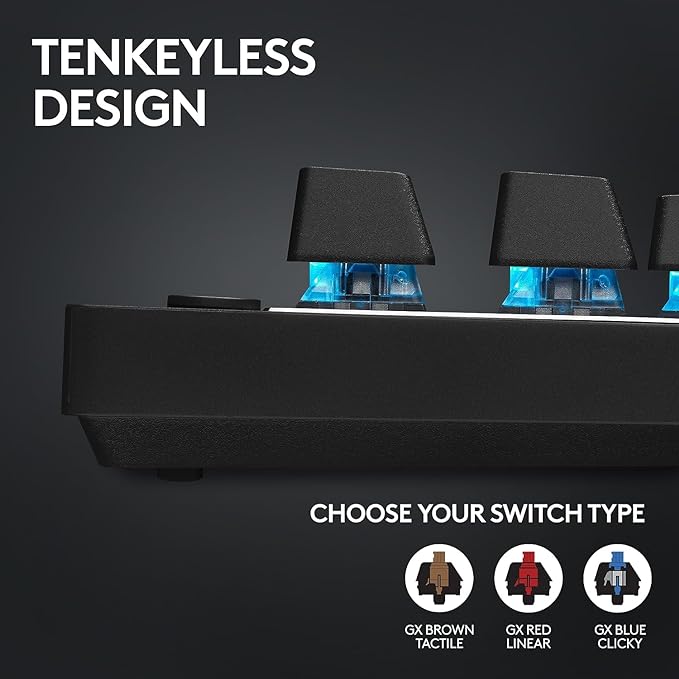 Logitech G PRO X TKL Lightspeed Wireless Gaming Keyboard (Tactile) - Black | Lightspeed wireless, Ultra-Portable Tenkeyless Design, LIGHTSYNC RGB, PBT keycaps, Tactile Switches - Image 4