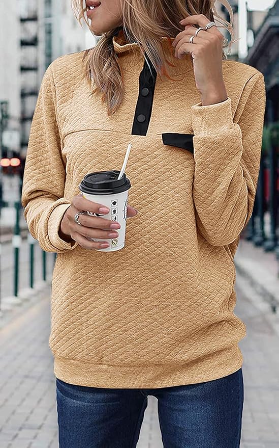 BTFBM Women Fashion Quilted Pattern Lightweight Zipper Long Sleeve Plain Casual Ladies Sweatshirts Pullovers Shirts Tops - Image 2