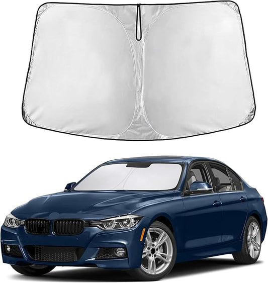 EcoNour Windshield Sunshade Compatible for BMW 3 Series F30/F31/F80/M3 2013-2016 2017 2018, Sun Visor for Front Windshield & Window Sun Shade Cover, UV Heat Blocker & Protector, Car Accessories by EcoNour