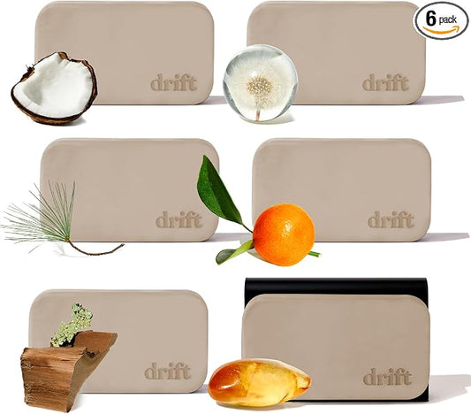 Drift Car Air Freshener - Stone Air Freshener Car Odor Eliminator - Long Lasting Scent - Auto Accessories - Metal Clip - Clean Ingredients - Variety 6 Pack Starter Kit - CLIP INCLUDED by driftscents