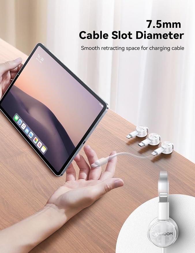 JOYROOM 9 Pack Magnetic Cable Clips, Cord Organizer Adhesive Wire Holder | Home Nightstand Office Desk Accessories, Car Wall Organization, Phone Charger Cord Holder Management, Cable Smooth Adjustable - Image 4