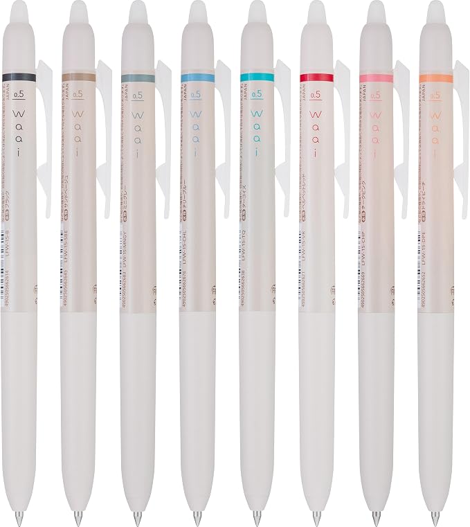 Pilot FriXion Waai Erasable Gel Pens, 8-Pack Pouch, Extra Fine Point 0.5 mm, Assorted Colors, FriXion Erasable Pens - For School, Journaling & Office Writing - Image 6