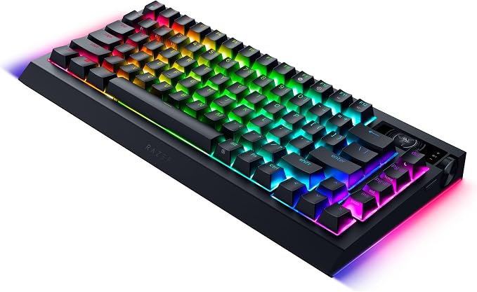 Razer BlackWidow V4 Pro 75% Wireless Gaming Keyboard, Orange Switches | Tactile & Quiet Switches, OLED Display, Hot Swappable, 4K Hz Wireless, Bluetooth, Command Dial, Chroma RGB, Razer Snap Tap - Image 8