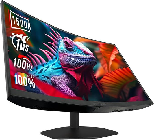 Sceptre Curved 27-inch Prime Gaming Monitor 1500R 100Hz HDMI X2 DisplayPort 1ms 100% sRGB, Build-in Speakers Machine Black 2025 (C275W-FW100T Series) by SceptreInc