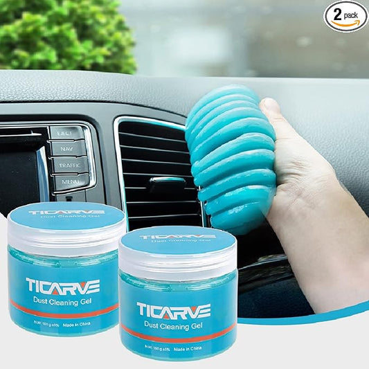 TICARVE 2Pack Cleaning Gel Car Putty Car Detail Putty Auto Detail Gel Detail for Car Interior Cleaner Kits Automotive Car Slime Keyboard Cleaner Blue (320g/11.2oz) by TICARVE