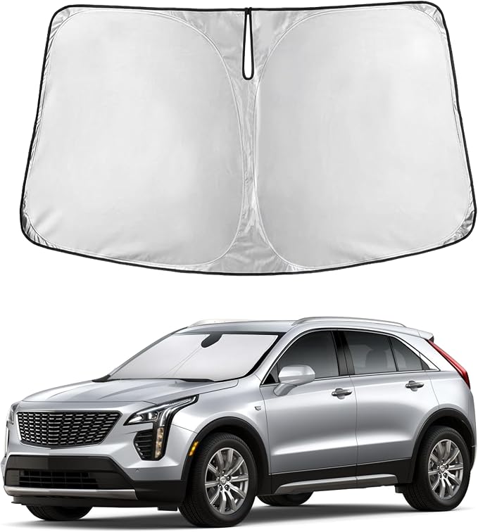 EcoNour Windshield Sunshade Compatible for Cadillac XT4 2019-2023 2024 2025, Sun Visor for Front Windshield & Window Sun Shade Cover, UV Heat Blocker & Protector, Car Accessories by EcoNour