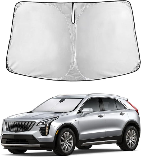EcoNour Windshield Sunshade Compatible for Cadillac XT4 2019-2023 2024 2025, Sun Visor for Front Windshield & Window Sun Shade Cover, UV Heat Blocker & Protector, Car Accessories by EcoNour