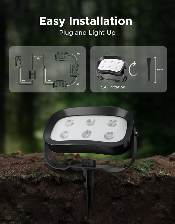 Govee Outdoor Tree Lights 3-Pack, RGBWIC LED Landscape Lighting | Outdoor Lights for Yard Garden Patio, 66 Scene Modes for Holiday Party and Event, App Control, Google Assistant, Matter - Image 5
