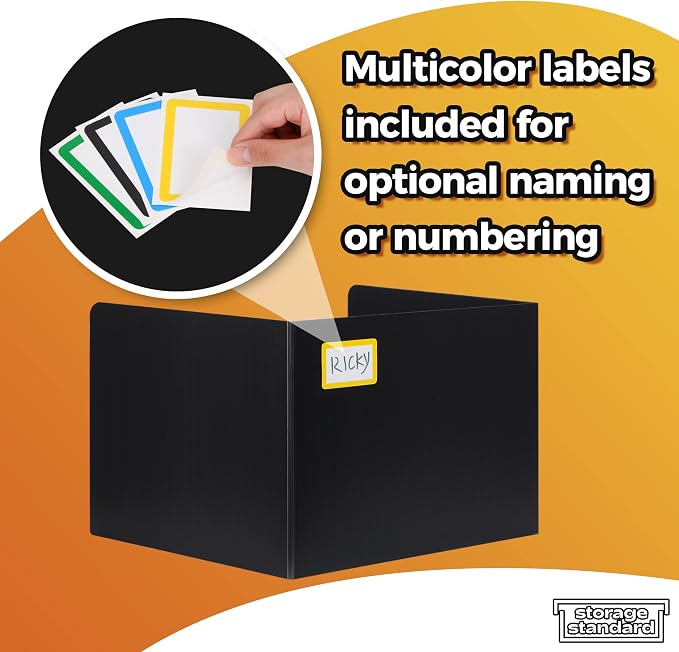 4-Pack Desk Dividers for Students - Durable & Waterproof Plastic Study Carrel Divider, Classroom Folders Teacher Supplies, Easy-to-Clean Plastic Privacy Shield Folder Boards for Student Desks, Black - Image 7