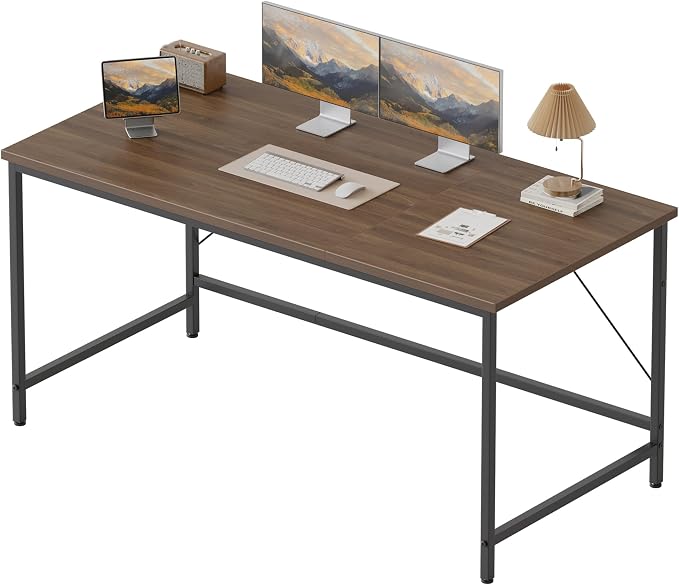 Mericonia 48x20 Inch Computer Desk, 0.6" Thick Small Office Table | Modern Simple Style, Small Study & Writing Table for Home Bedroom Work Walnut by MERICONIA