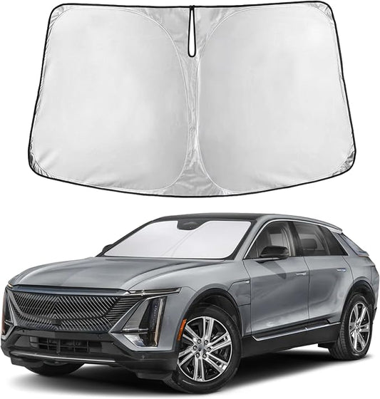 EcoNour Windshield Sunshade Compatible for Cadillac Lyriq 2023-2024 2025 2026, Sun Visor for Front Windshield & Window Sun Shade Cover, UV Heat Blocker & Protector, Car Accessories by EcoNour