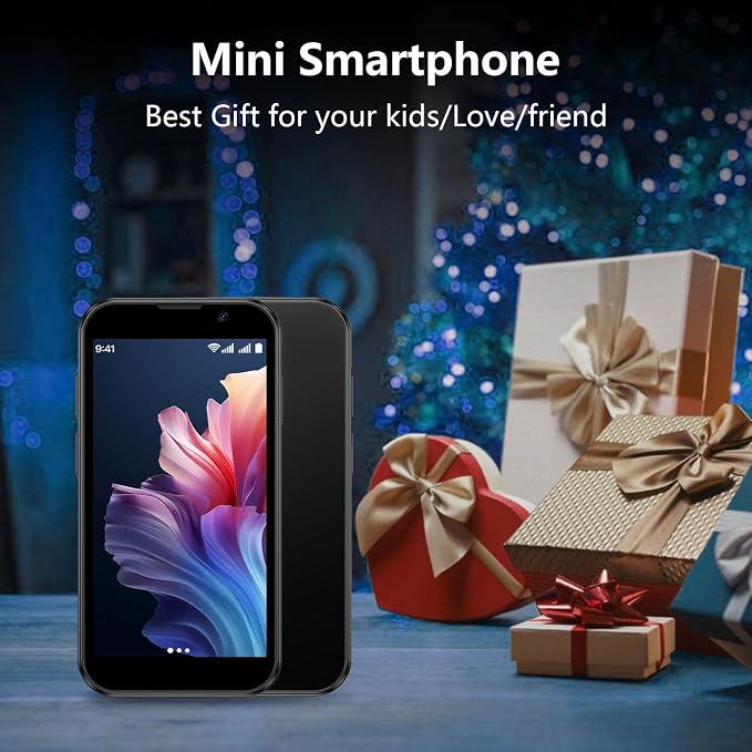 Mini Phone 3.0" HD Touch Screen Mini Smartphone World's Smallest Unlocked Android Compact Mobile Phone for Kids & Students Cell Phone wih GPS Dual SIM Face ID 2GB+16GB Blue - Image 7