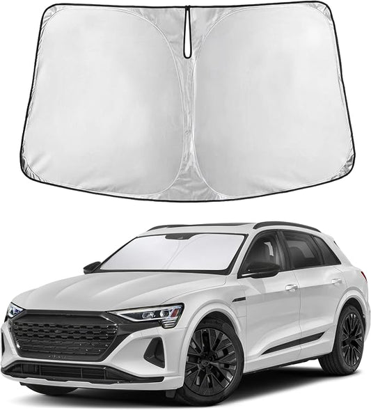 EcoNour Windshield Sunshade Compatible for Audi Q8 E-Tron 2019-2024 2025 2026, Sun Visor for Front Windshield & Window Sun Shade Cover, UV Heat Blocker & Protector, Car Accessories by EcoNour