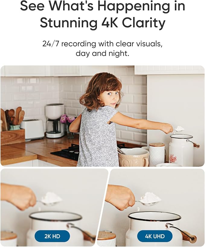 eufy Security 4K Indoor Camera E30,Pan & Tilt,AI Auto Tracking,Color Night Vision,Pet/Baby/Nanny Monitor with Two-Way Audio,AI Human/Pet Detection,Works with HomeKit, No Monthly Fee, Black - Image 2