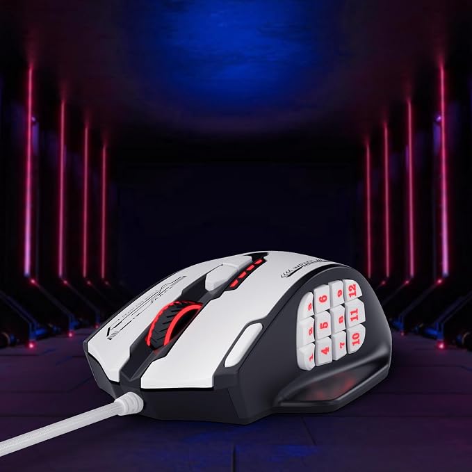 Redragon M908 Wired RGB MMO Gaming Mouse 24000 DPI Remapping Keys | Stable Lag-Free Connection, Redefine Keybinding Macro, Vibing Backlight, Ergonomic Grip Body Comfort - Image 9