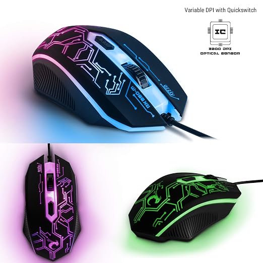 Gaming Keyboard and Mouse and Mouse pad and Gaming Headset, Wired LED RGB Backlight Bundle for PC Gamers and Xbox and PS4 Users - 4 in 1 Edition Hornet RX-250 - Image 8