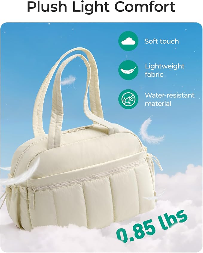 BAGSMART Duffle Bag for Travel, Gym Bag for Women, Weekender Carry on Bag | PVC Wet Pocket, Airline Approved Personal Carry-on Size, Fits Under-seat, One Bag for Gym, Travel, Hospital, Overnight - Image 4