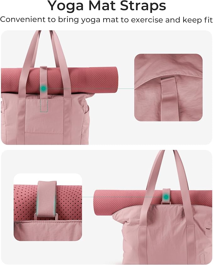 BAGSMART Tote Bag for Women, Tote Bag with Zipper Work Tote with Compartments Nurse Shoulder Hanbag for Travel, Gym - Image 4