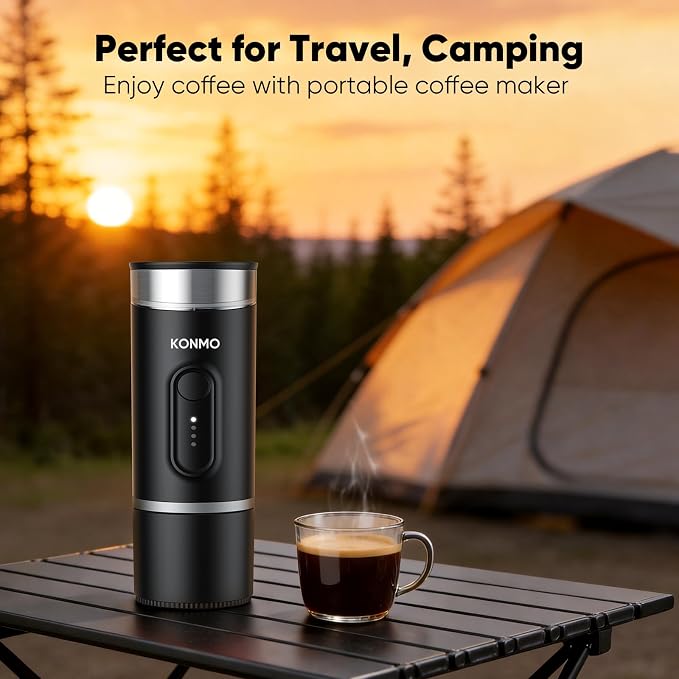 Portable Espresso Machine for Travel, Self-Heating Coffee Maker Works with Capsules & Ground Coffee, Type-C Rechargeable for Outdoor Camping Car RV Business Trips - Image 7