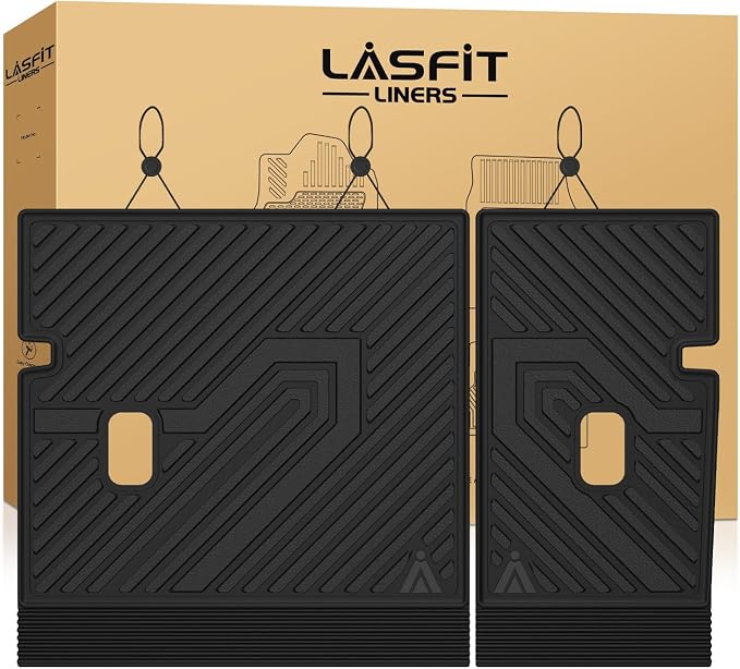 LASFIT All Weather Floor Mats for Honda Civic 2022-2026 - Back Protector | 3D Laser Custom Fit For 22-26 Civic (Only Fit Hatchback) | Flexible Non-Curl Recyclable TPE | Anti-Slip & Easy Wash by LASFIT