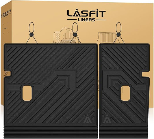 LASFIT All Weather Floor Mats for Honda Civic 2022-2026 - Back Protector | 3D Laser Custom Fit For 22-26 Civic (Only Fit Hatchback) | Flexible Non-Curl Recyclable TPE | Anti-Slip & Easy Wash by LASFIT