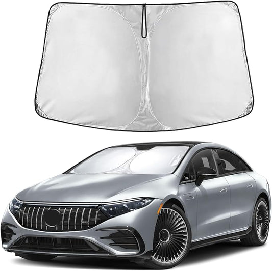 EcoNour Windshield Sunshade Compatible for Mercedes Benz EQS 2022-2023 2024 2025, Sun Visor for Front Windshield & Window Sun Shade Cover, UV Heat Blocker & Protector, Car Accessories by EcoNour