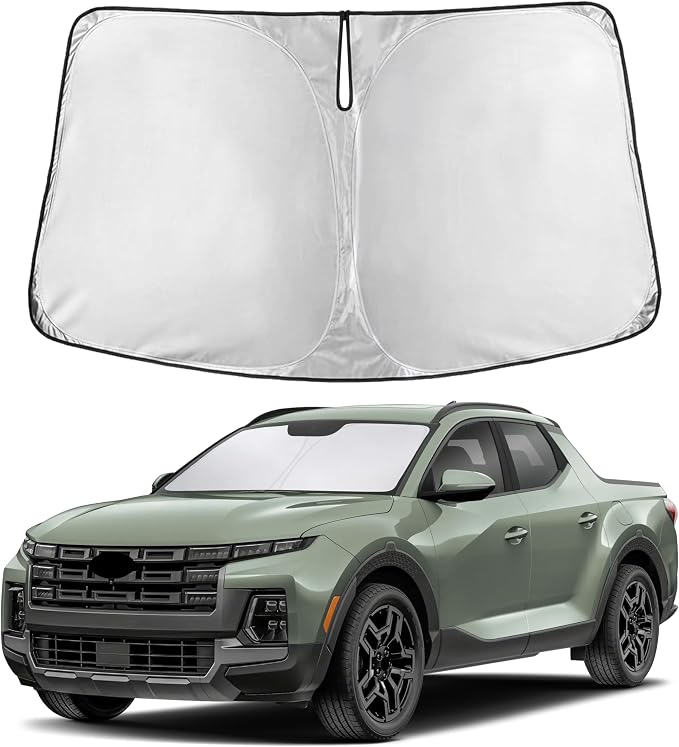 EcoNour Windshield Sunshade Compatible for Hyundai Santa Cruz 2022-2024 2025 2026, Sun Visor for Front Windshield & Window Sun Shade Cover, UV Heat Blocker & Protector, Car Accessories by EcoNour