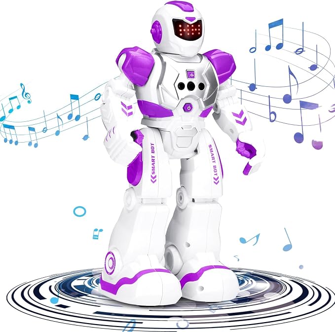 KingsDragon Robots Toy for Kids, RC Gesture Sensing Toy, Interactive Walking Singing Dancing Robot Birthday Presents for Boys Girls Age 6 7 8 9 Years Old,Purple - Image 6
