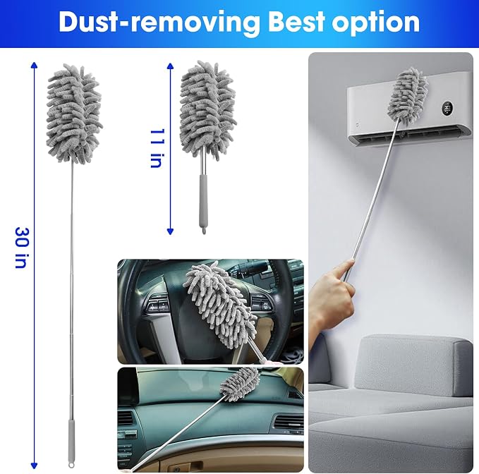 Car Cleaning Kit, 17PCS Car Interior Detailing Kit with Gray High Power Handheld Vacuum, Detailing Brush Set, Windshield Cleaner, Cleaning Gel, Complete Auto Accessories for Men, Women - Image 3