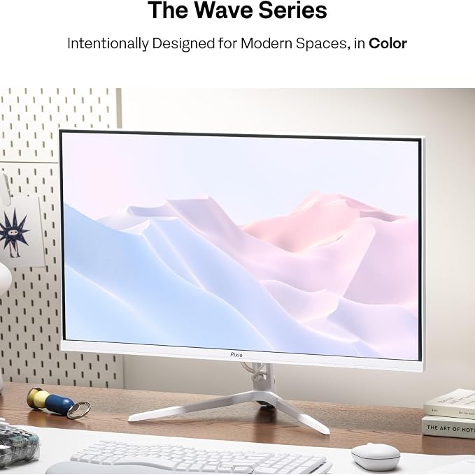 Pixio PX246 Wave White 24 inch 120Hz Refresh Rate FHD 1080p Resolution IPS Panel 4ms GTG Response Time Gaming Monitor with Adaptive Sync - Image 2