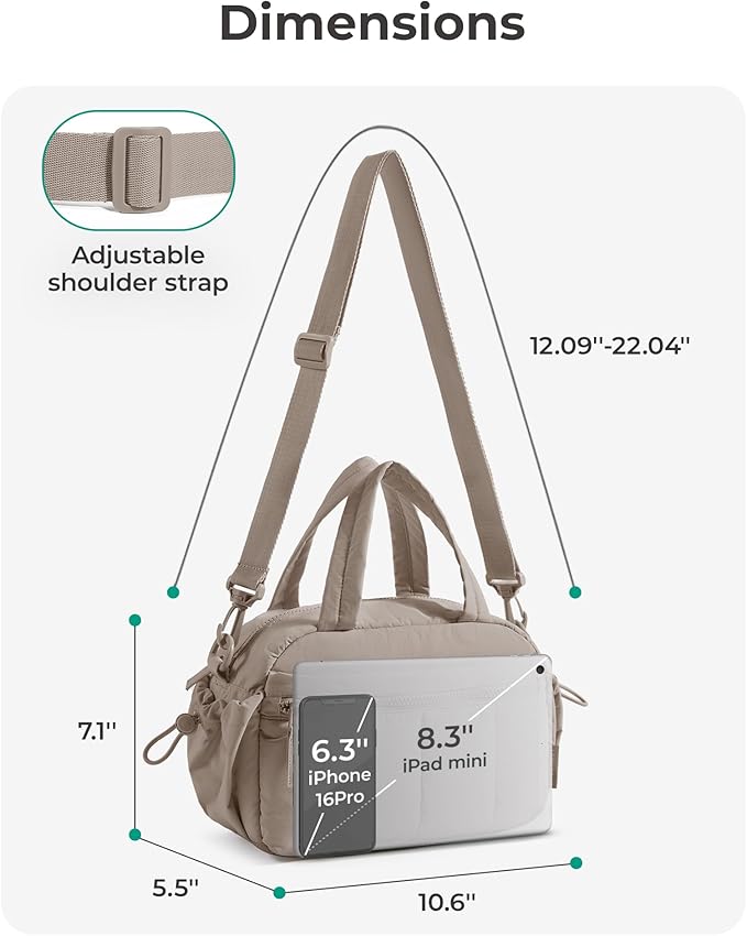 BAGSMART Duffle Bag for Travel, Gym Bag for Women, Weekender Carry on Bag | PVC Wet Pocket, Airline Approved Personal Carry-on Size, Fits Under-seat, One Bag for Gym, Travel, Hospital, Overnight - Image 4