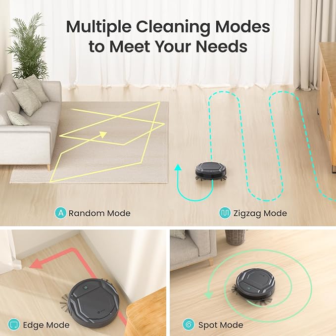 Lefant M210P Robot Vacuum Cleaner, 4000pa Suction, 200 Mins Runtime, Super Thin, Quiet, Self-Charging, Ideal for Pet Owners, Multi Surface Cleaning, APP/WiFi/Alexa Control, Gray - Image 7