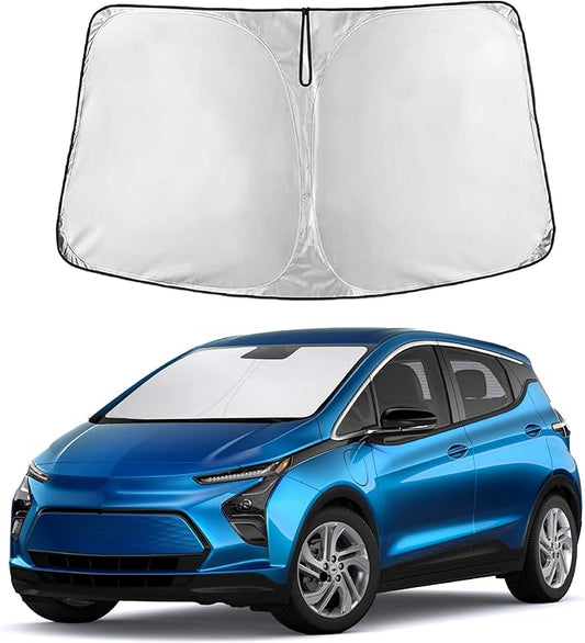 EcoNour Windshield Sunshade Compatible for Chevrolet Bolt EV Hatchback 2017-2022 2023 2024, (Not for Chevy Bolt EUV) Sun Visor for Front Window Sun Shade Cover, UV Protector, Car Accessories by EcoNour