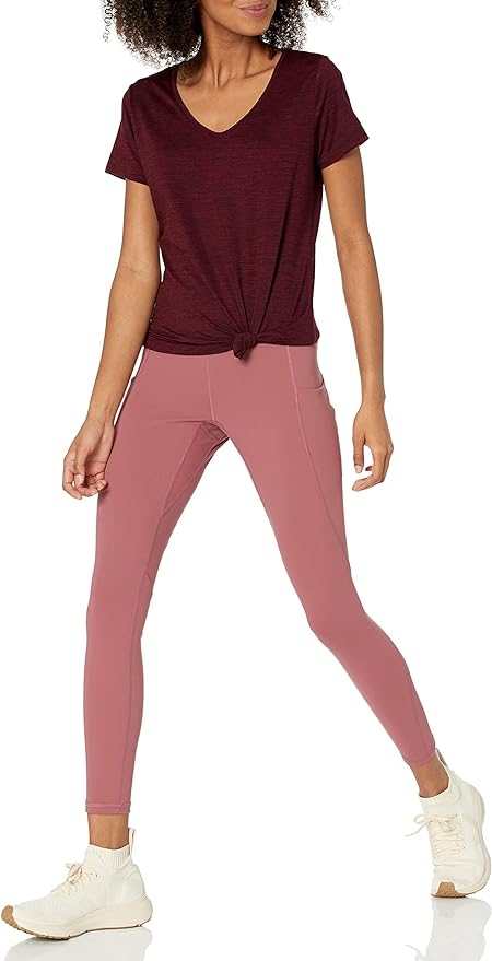 Amazon Essentials Women's Active Quick Dry Tech Stretch Short-Sleeve V-Neck T-Shirt (Available in Plus Size), Pack of 2 - Image 7