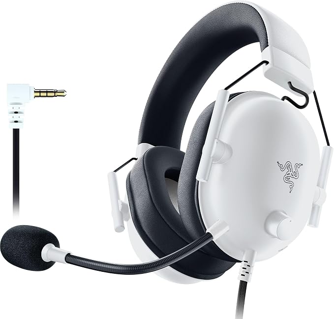 Razer BlackShark V2 X Wired PlayStation Gaming Headset, White | 50mm Drivers, Cardioid Mic, Lightweight, Comfortable Noise Isolating Earcups, For PS5, Xbox Series X, PC, Switch, 3.5 mm Jack - Image 8