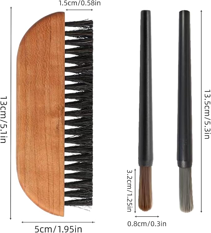 3-Piece Coffee Brush Grinder Cleaning Tool Household Cleaning Brush Set For Removing Coffee Grounds and Table Top Bar Coffee Powder - Image 2