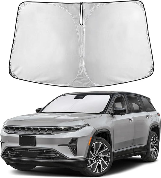 EcoNour Windshield Sunshade Compatible for Jeep Wagoneer 2022-2023 2024 2025, Sun Visor for Front Windshield & Window Sun Shade Cover, UV Heat Blocker & Protector, Car Accessories by EcoNour