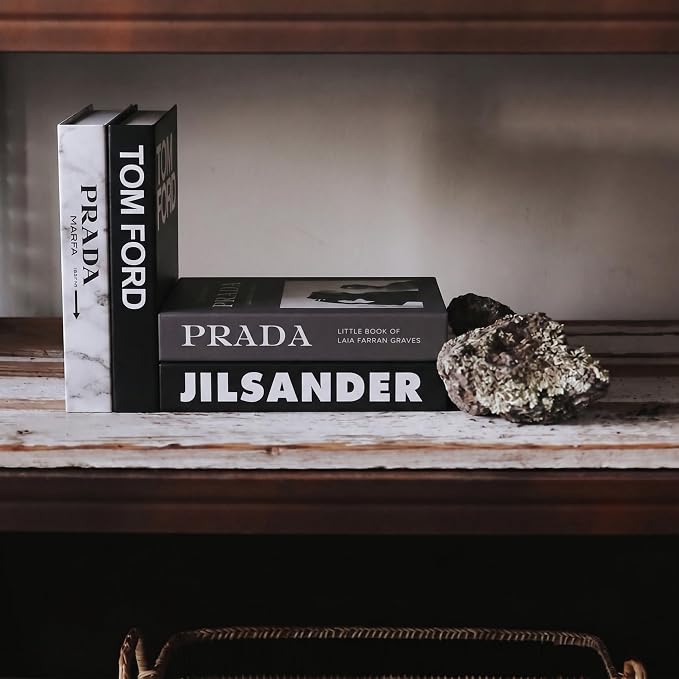 PROBENEX 4 Pcs Decorative Books | Faux Marble Cardboard Coffee Table Decor | Minimalist Modern Look - Not Real, No Pages Inside - Arrives Flat, Tool-Free 2-Min Setup - Image 3
