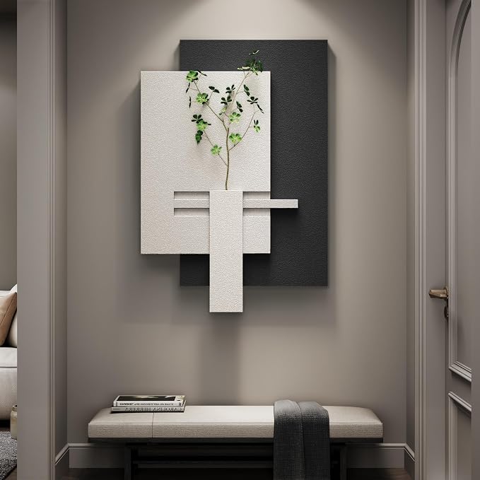 Cuspin Large Black and White Wall Art for Living Room, 3D Textured Modern Minimalist Artwork for Walls, Abstract Geometric Paintings for Bedroom Dining Room Hallway Office Wall Decor - Image 6