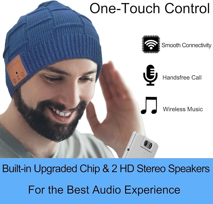 Bluetooth Beanie Hat Headphones Unique Tech Gifts Stocking Stuffer - Image 4