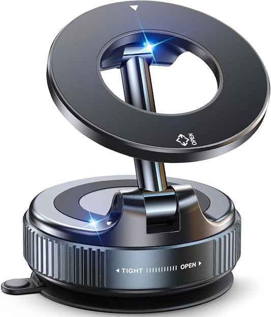 Jononser Magnetic Suction Cup Phone Mount for Magsafe, 360° Adjustable Magnetic Car Phone Holder, Pocket Size Foldable Car Mount, Cell Phone Holders for Your Car for iPhone 17 16 15 14 13 12 Series by Unknown