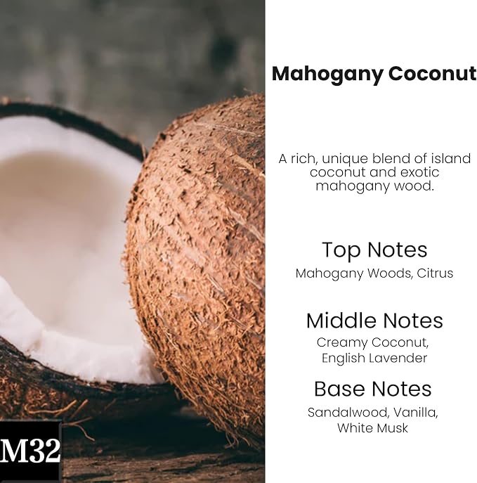 HoogaLife Car Air Freshener Diffuser 2 Pack Hanging Mahogany Coconut Car Air Freshener for Women 45+ Days Long Lasting Fragrance Made in USA (M32) - Image 2