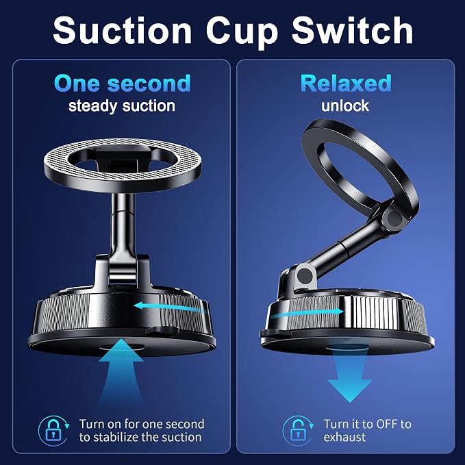 Qifutan for MagSafe Car Phone Holder Mount Phone Mount for Car Windshield Dashboard Air Vent Universal Hands Free Automobile Cell Phone Holder Fit for iPhone Smartphone Camera Mounts - Image 7