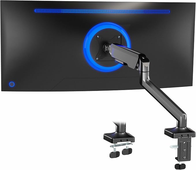 VIVO Heavy Duty Ultrawide Monitor Tension Arm for up to 40 inch Screens, Holds 26.4 lbs, Premium Desk Mount Stand, Black, STAND-V100O by Unknown