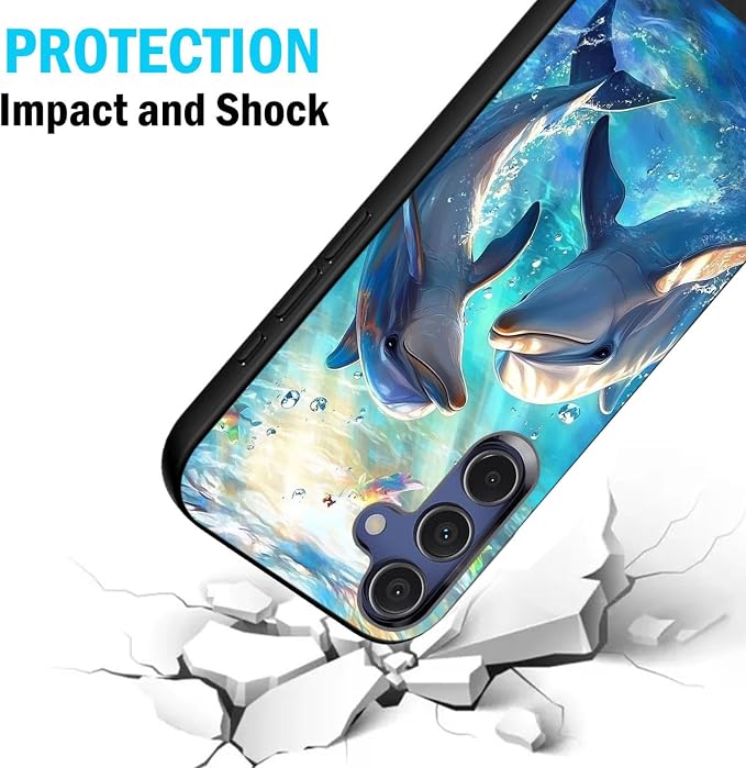 Designed for Galaxy A16 5G Phone Case,Slim Silicone Shockproof Protective Case for Galaxy A16 5G 6.7 inch,Dolphin - Image 2