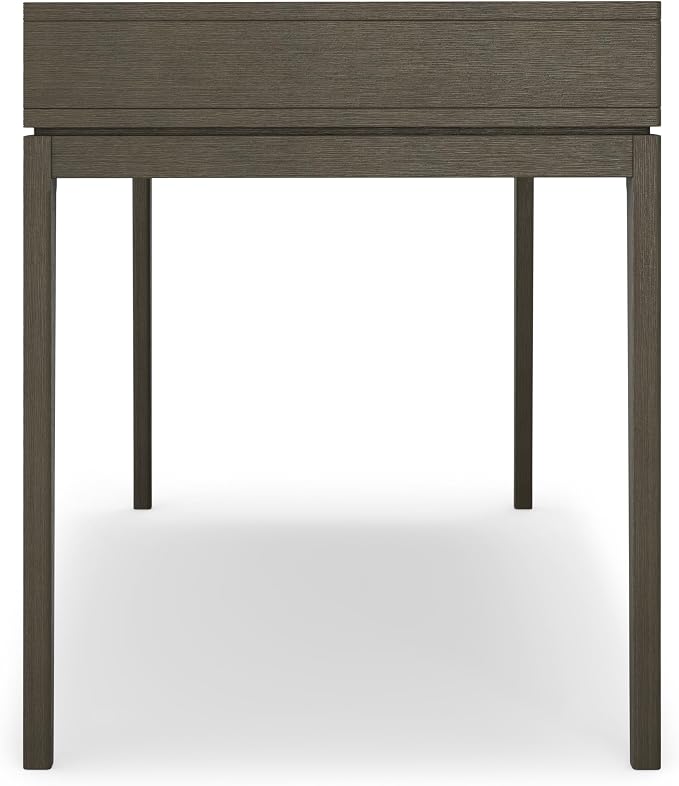 SIMPLIHOME Harper Desk - 60 Inch Wide Solid Wood Writing Desk in Farmhouse Grey, Mid-Century Modern Home Office Computer Table for Workspace or Study with 2 Drawers and Flip-Down Keyboard Tray - Image 12
