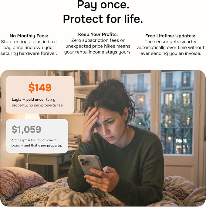 Layla Noise Monitor for Airbnb & Vacation Rentals | AI Occupancy & Noise Sensor, Party Detector, Instant Alerts & Quiet Hours | Privacy-Safe | Pay Once, No Subscription - Image 5